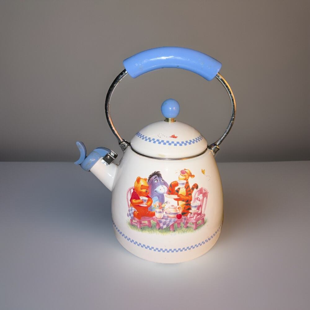 Disney Winnie the Pooh & Friends Simply Pooh Teapot Kettle Enamel Whistling